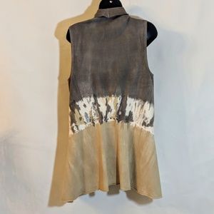 Jackets & Coats - BoHo Tie Dye French Terry Wrap Pocketed Vest Jackets & Coats - BoHo Tie Dye French Terry Wrap Pocketed Vest